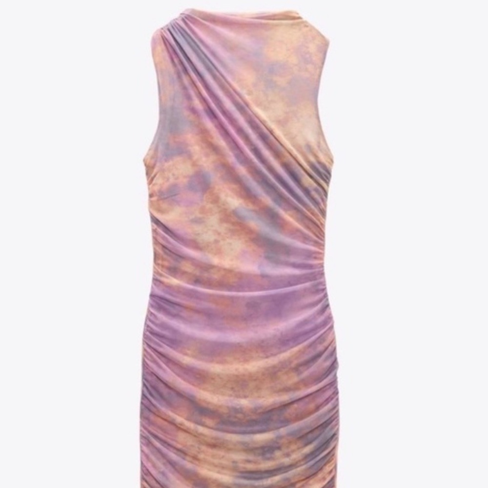 Zara Short Printed Tulle Dress